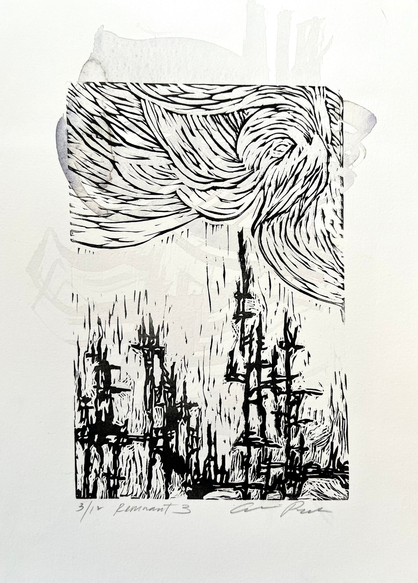 LINOCUT PRINTS ~ Remnant 1-3